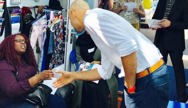 Matthew Ryder meeting parents at Rainbow